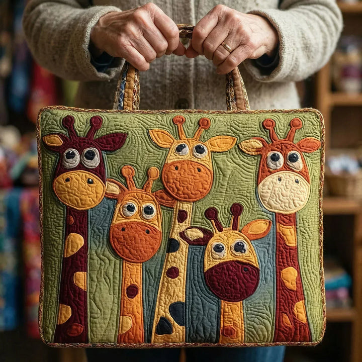 Gequilt handtas - Giraffe
