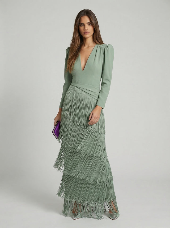 Salvia | Fringe Jurk