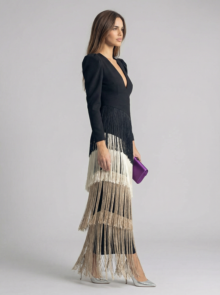 Salvia | Fringe Jurk