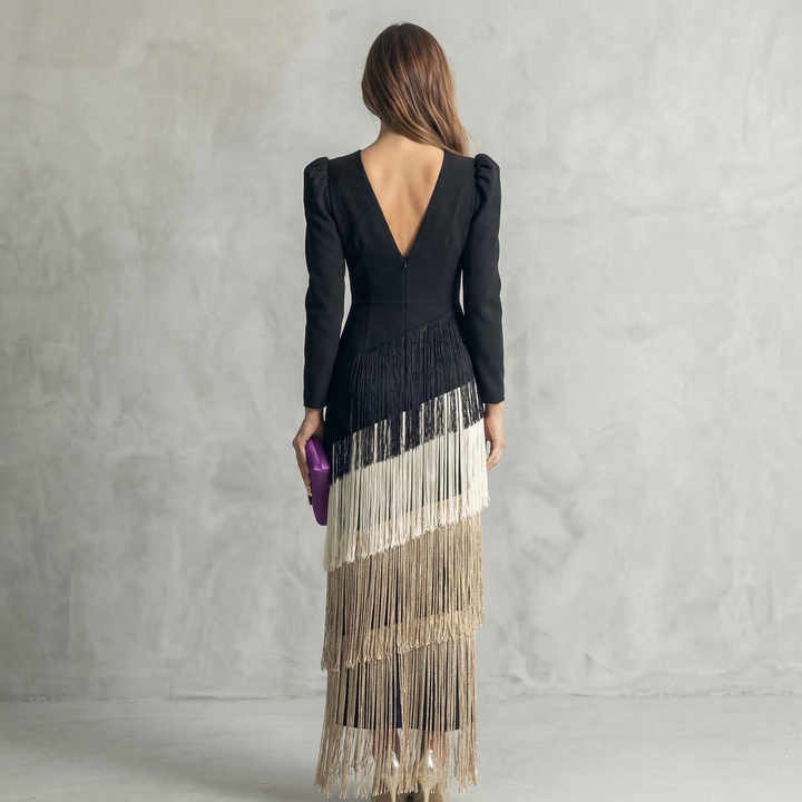 Salvia | Fringe Jurk