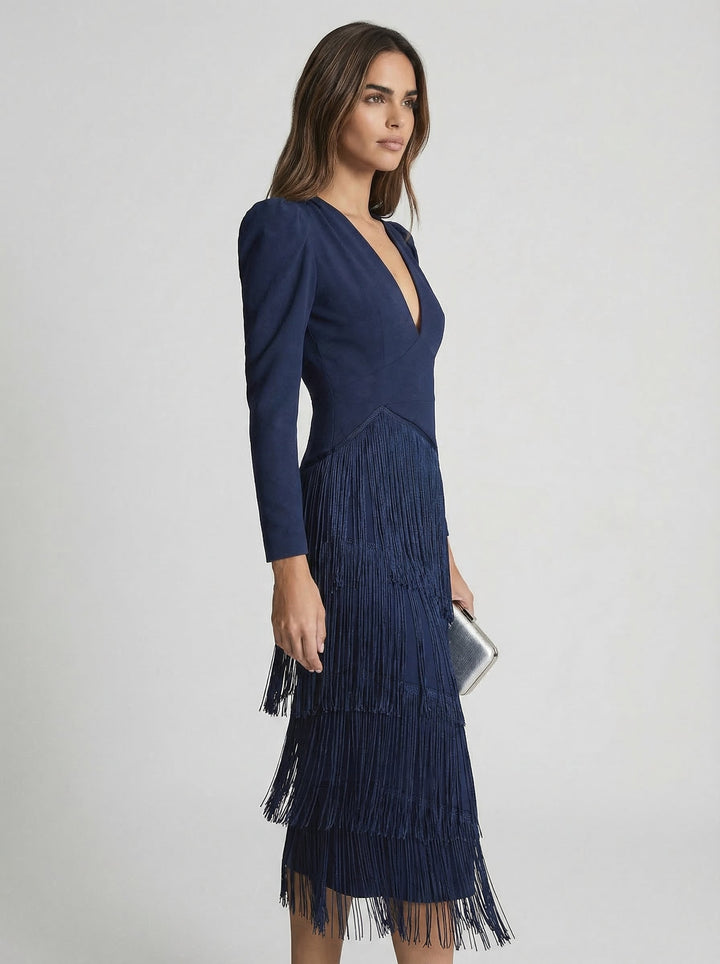Salvia | Fringe Jurk
