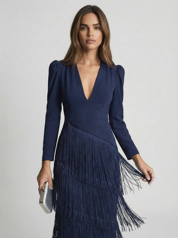 Salvia | Fringe Jurk