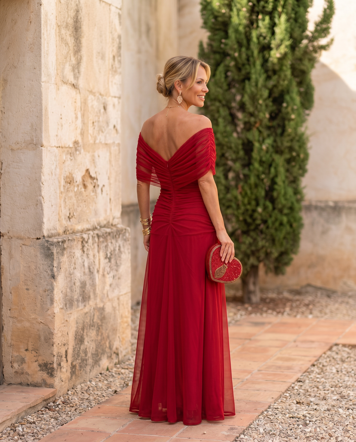 Elegante maxi jurk voor feest met hartvormige halslijn