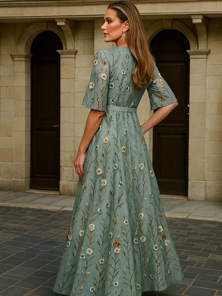 La Scintilla | Lange Jurk Botanische Elegantie