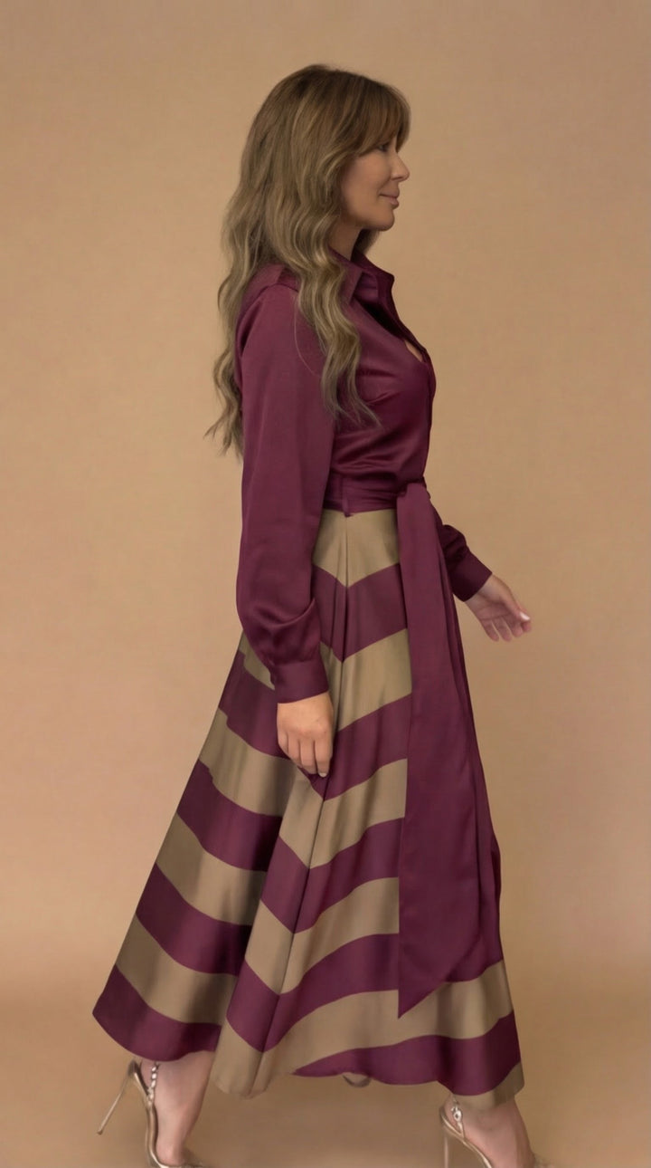 Mila™ | Gestreepte Maxi Jurk
