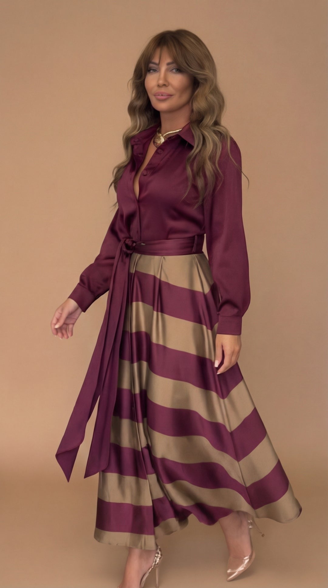 Mila™ | Gestreepte Maxi Jurk