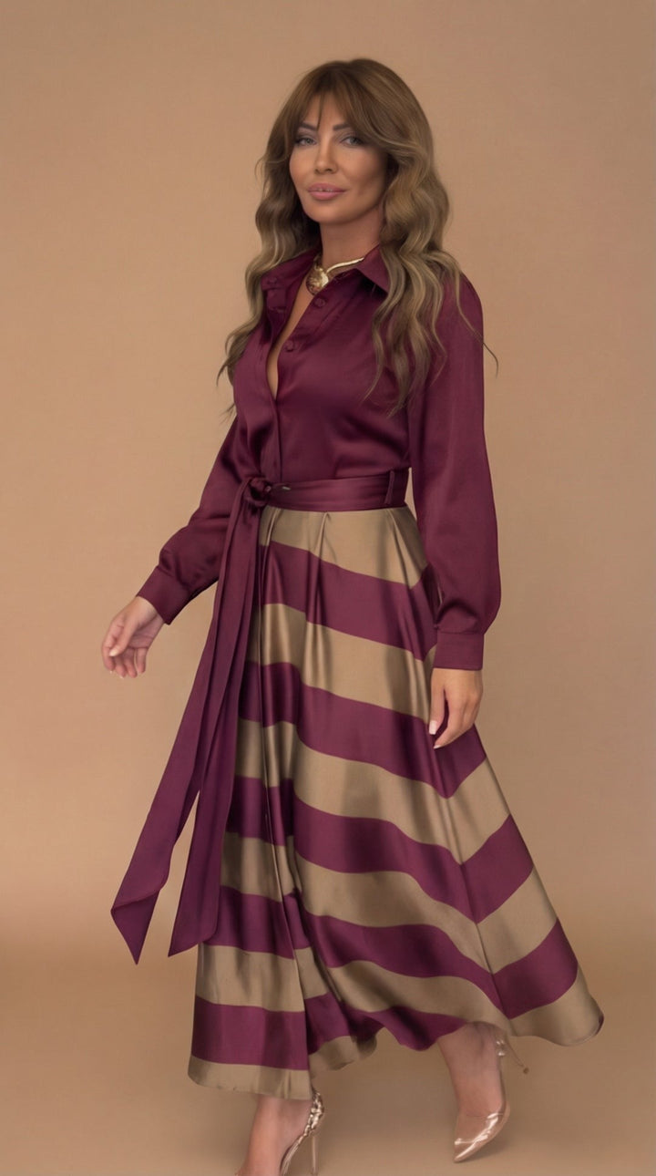 Mila™ | Gestreepte Maxi Jurk