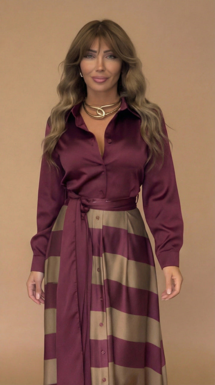 Mila™ | Gestreepte Maxi Jurk