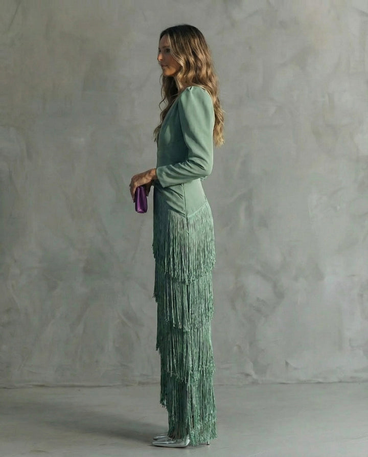 Chiara - Elegante jurk met franjes