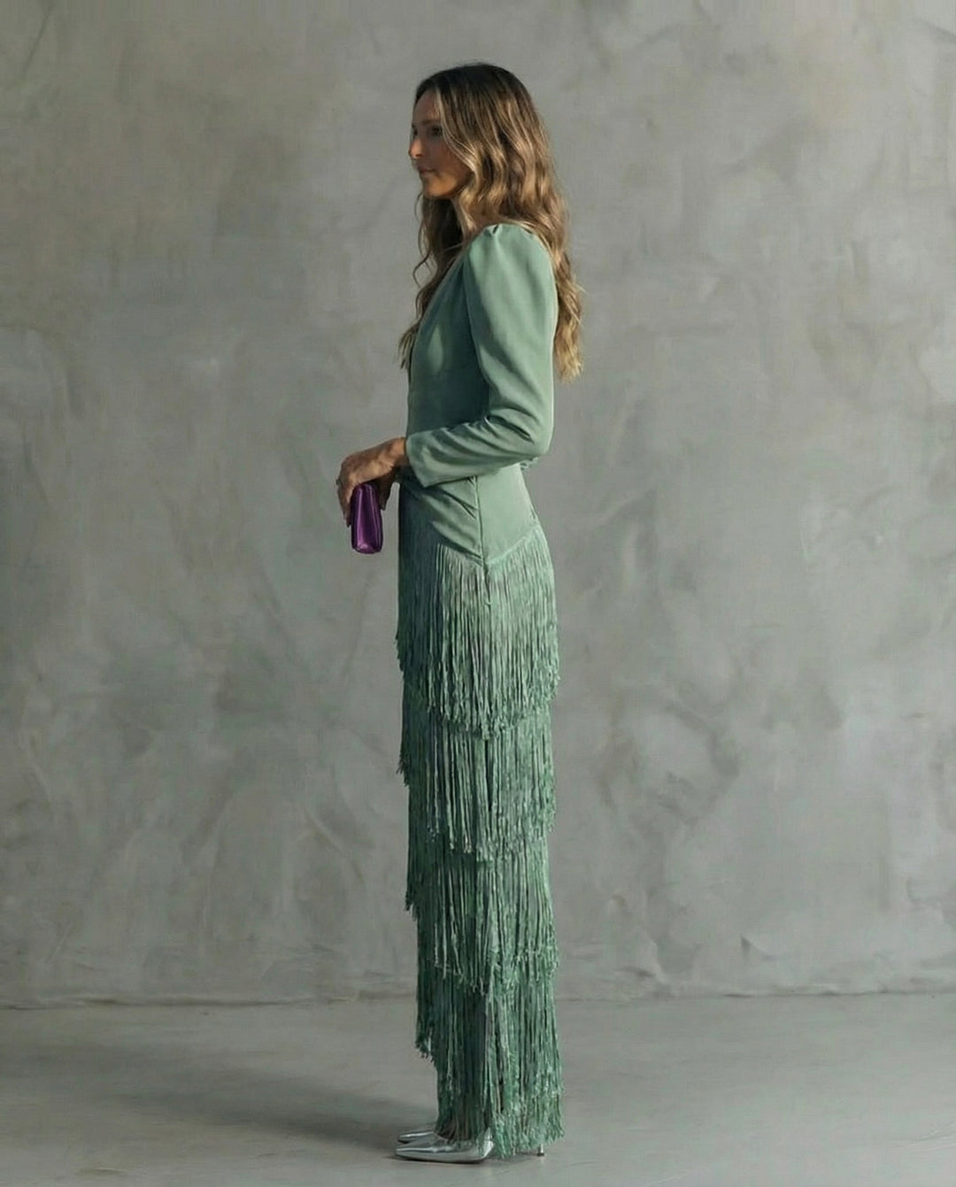 Clara™ | Elegante midi-jurk met franjes