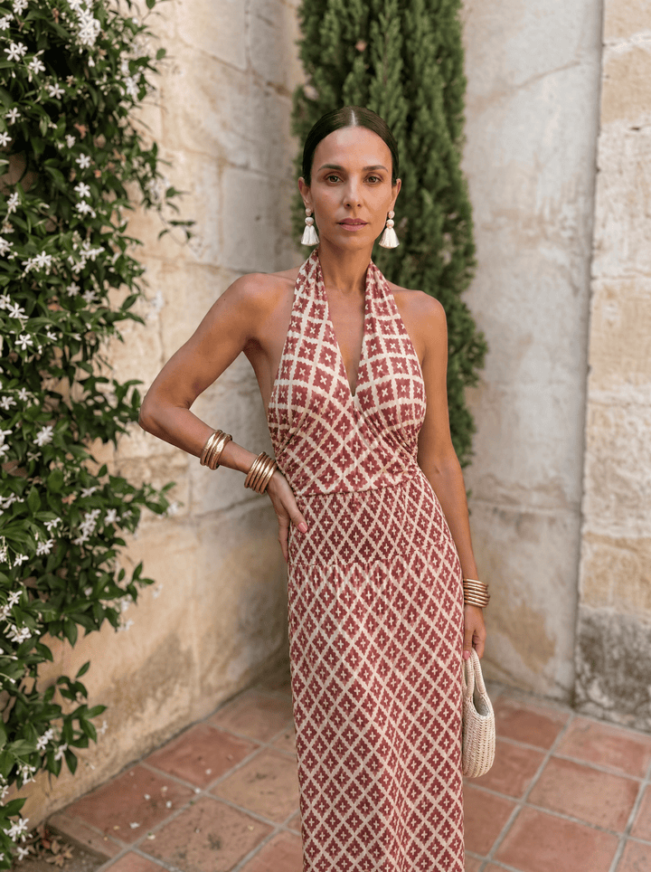 Elegante Jurk met Ontwerp van Ontblote Schouders