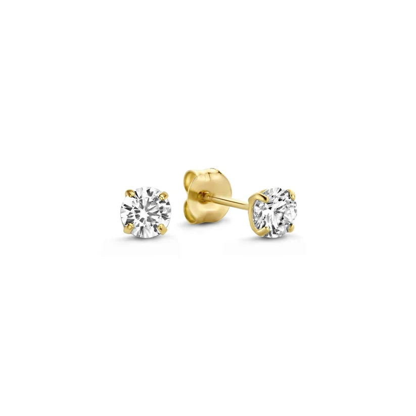 Elegante set van vergulde oorbellen Larmes de Lune