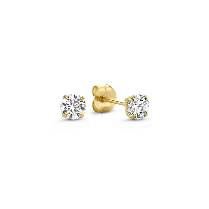 Elegante set van vergulde oorbellen Larmes de Lune