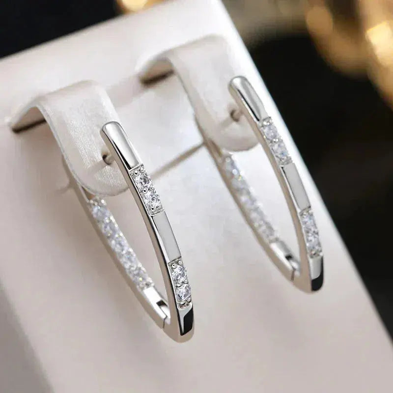 Elegante oorbellen met zirconia stenen