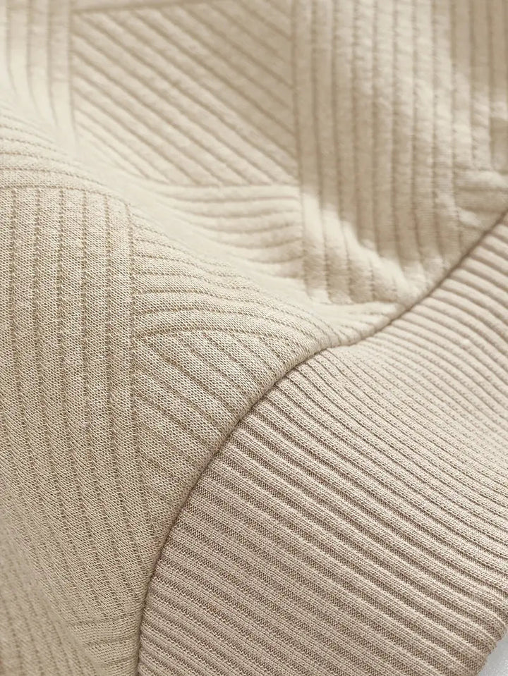 James™ - Vintage Geometrisch Ontwerp Sweater Met Rits