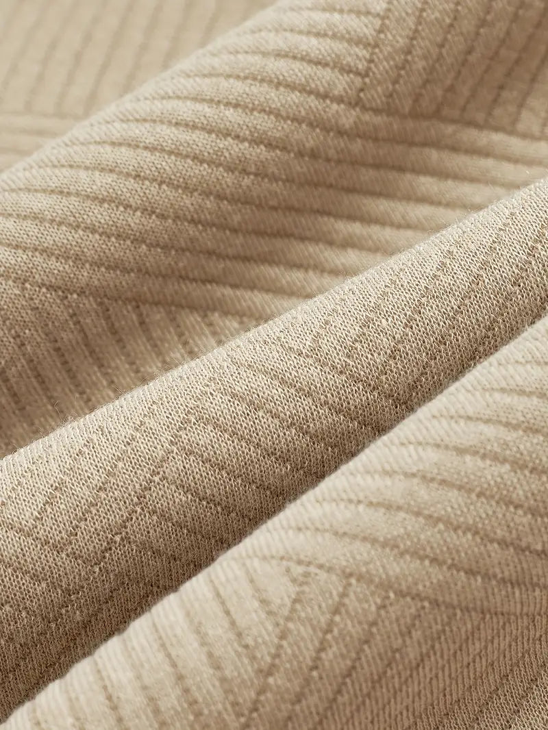 James™ - Vintage Geometrisch Ontwerp Sweater Met Rits