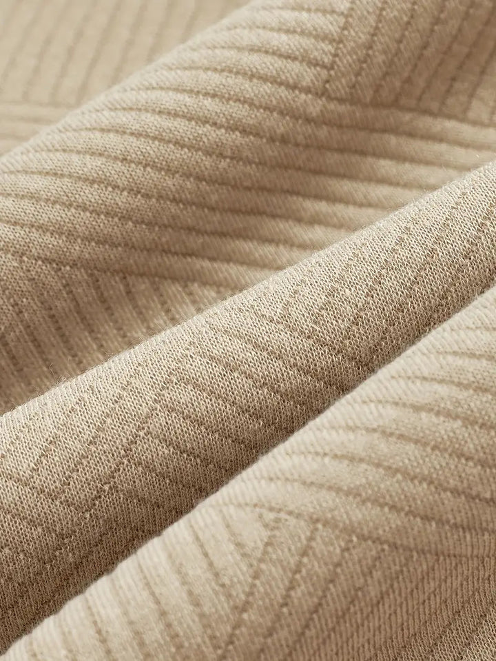 James™ - Vintage Geometrisch Ontwerp Sweater Met Rits