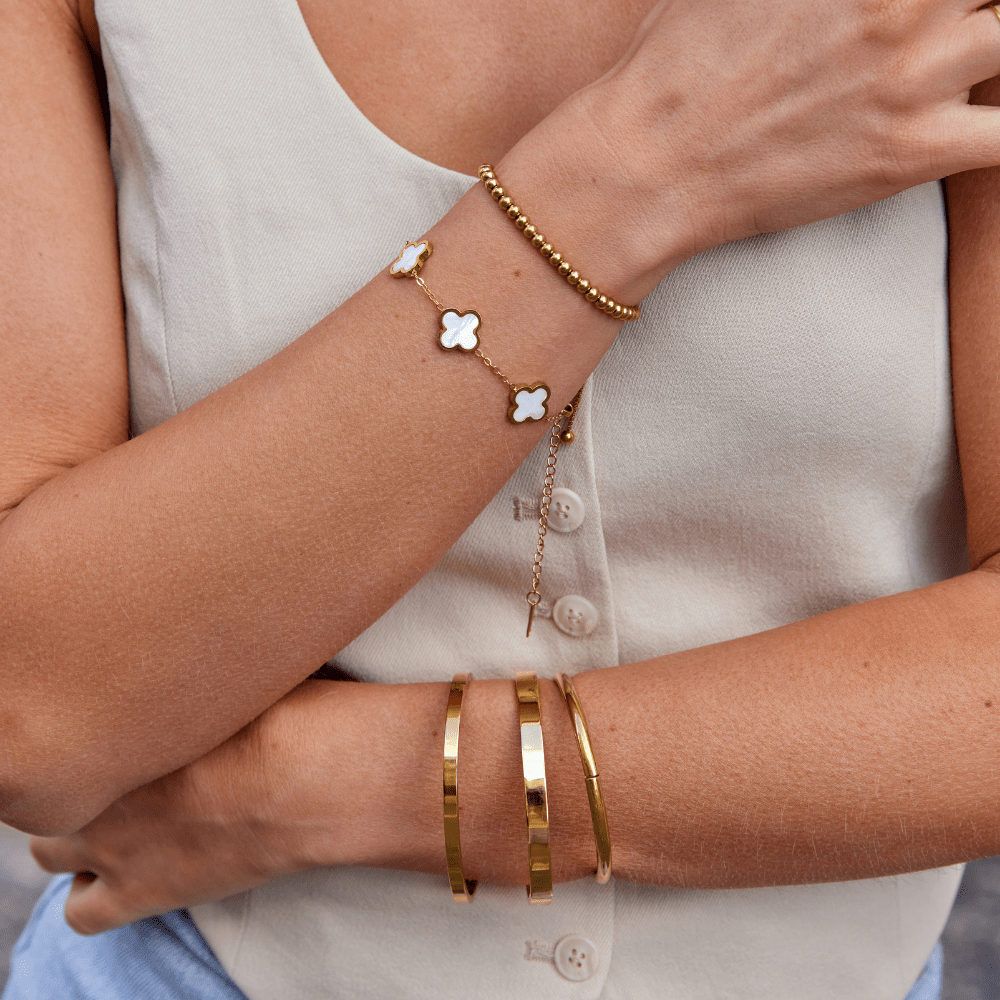 Gouden rigide armband Lilah