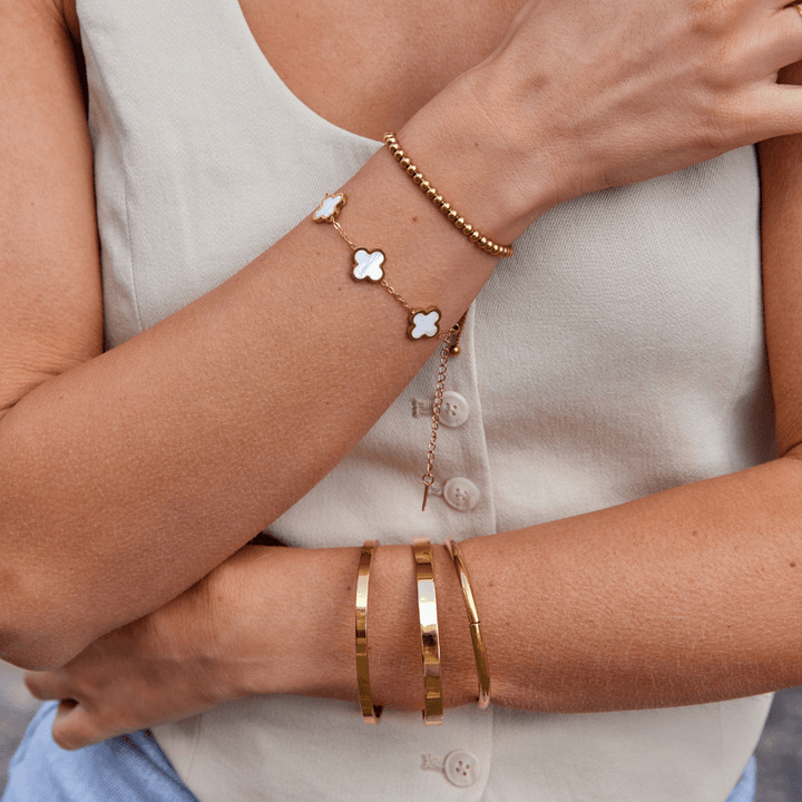 Gouden rigide armband Lilah