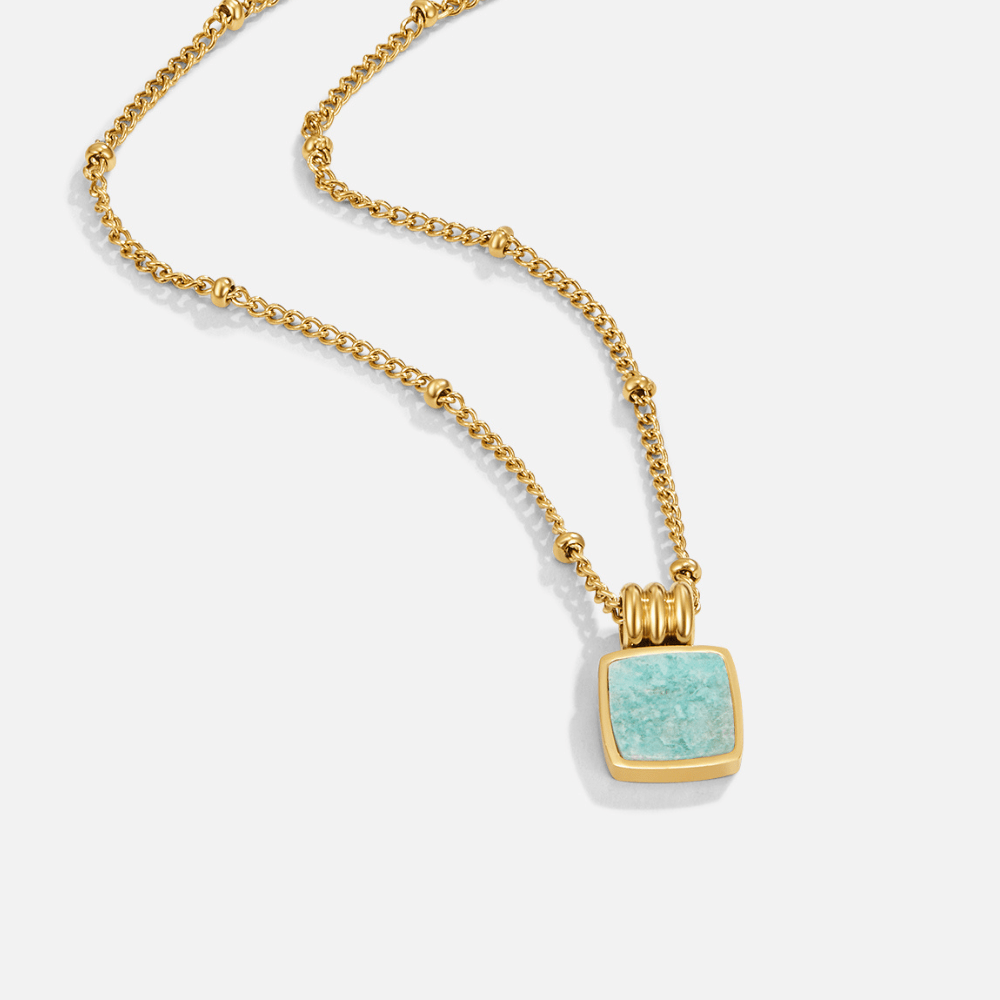 Collier Lucia met groene hanger