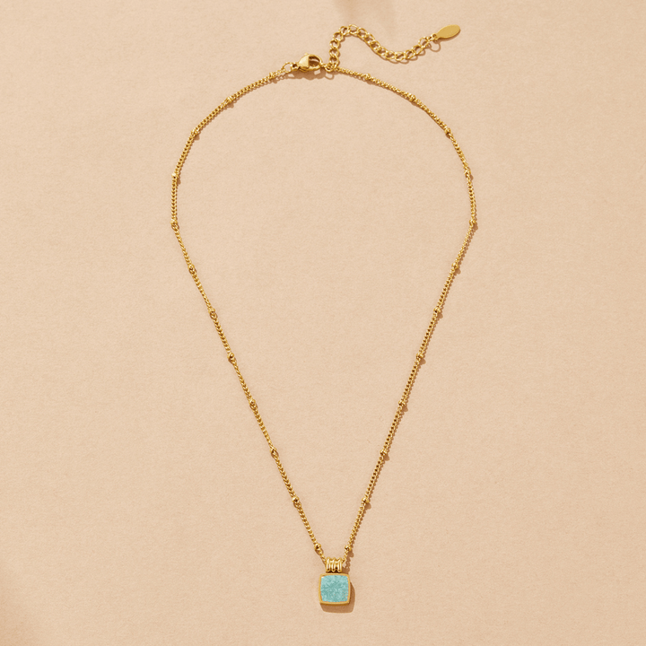 Collier Lucia met groene hanger