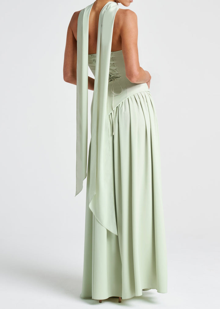 LINA | Strapless Maxidress met Hoge Split