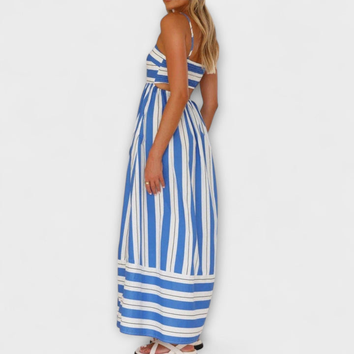 Rosa - Casual Gestreepte Jurk