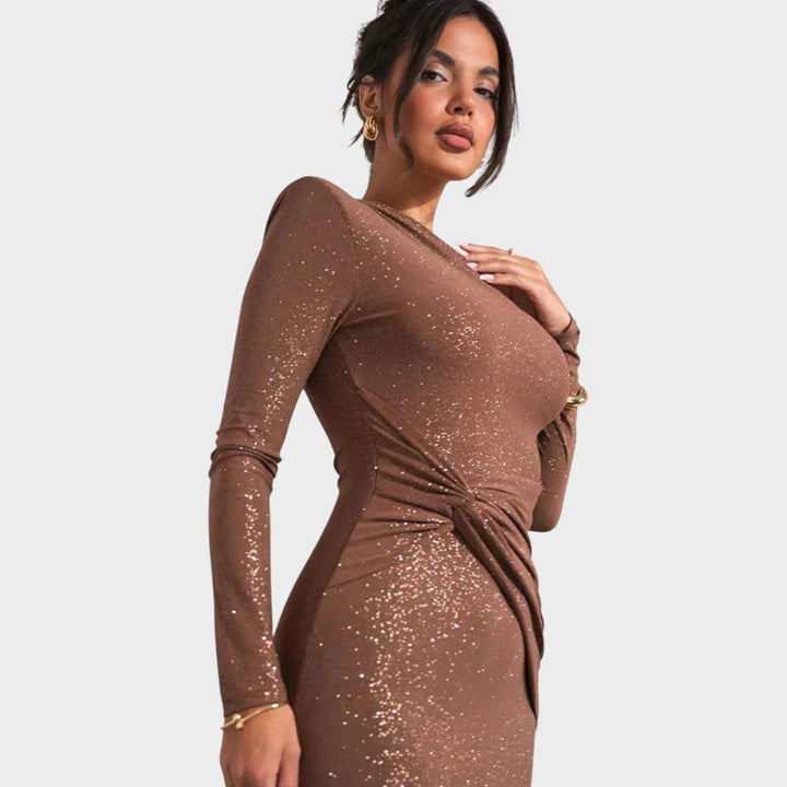 Vesna - Maxi Glanzende Jurk