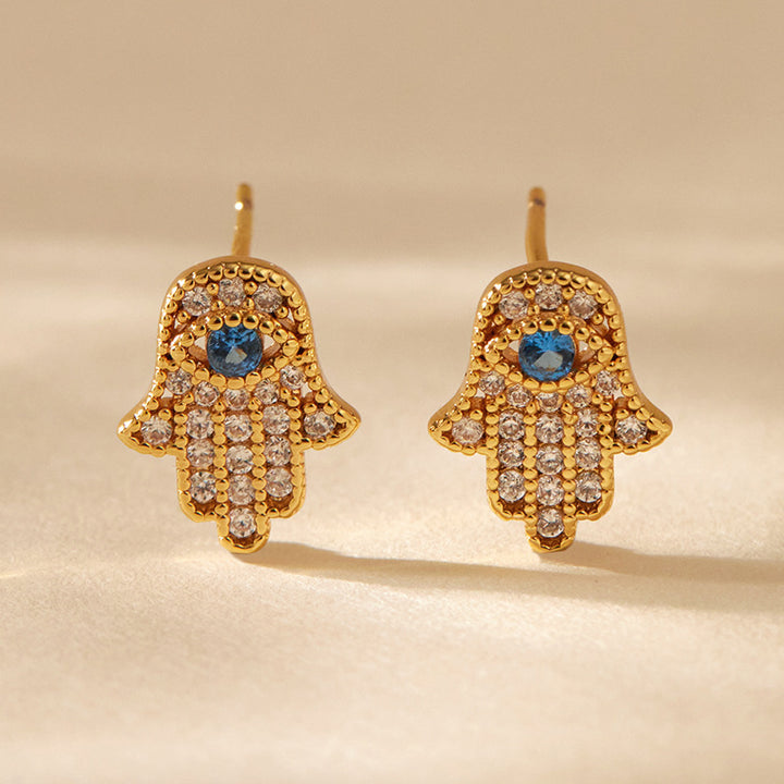Hamsa™ Hand Oorknopjes | Symbolische Beschermende Oorbellen voor Elke Dag