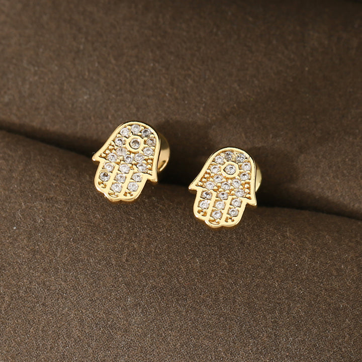 Hamsa Hand Oorknopjes | Symbolische Oorbellen