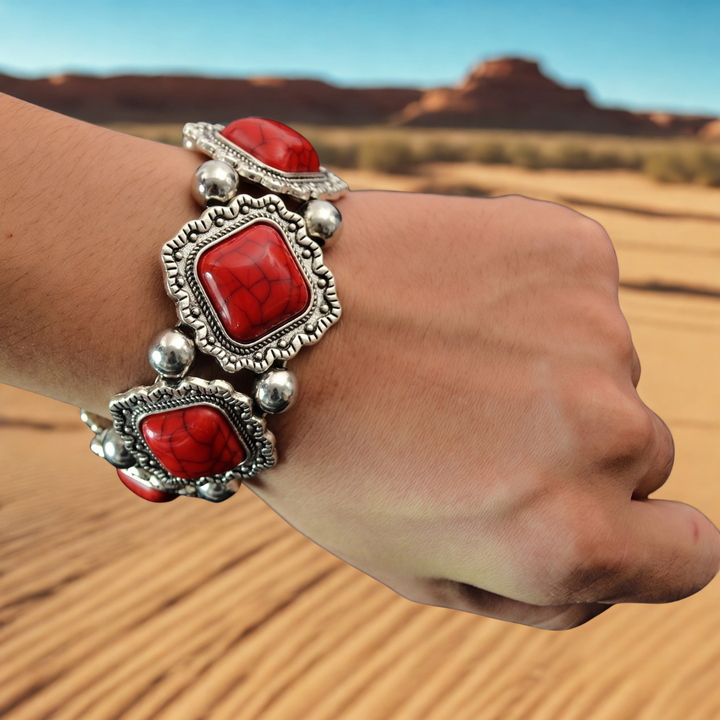 De Stretch Armband "Nomade Concho"