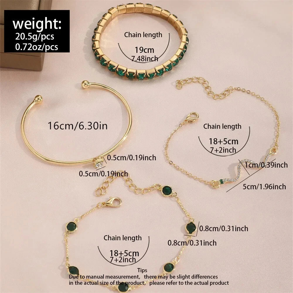 Groene Edelsteen Armbandenset
