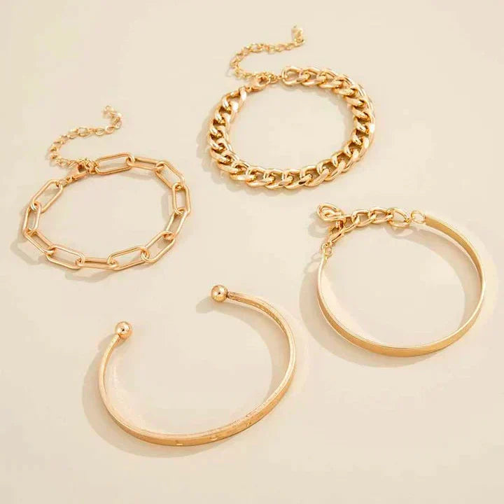 Elegant Mercer Elan gouden armbandenset