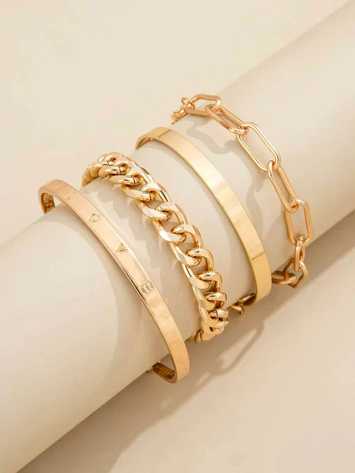 Elegant Mercer Elan gouden armbandenset