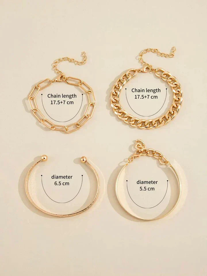 Elegant Mercer Elan gouden armbandenset