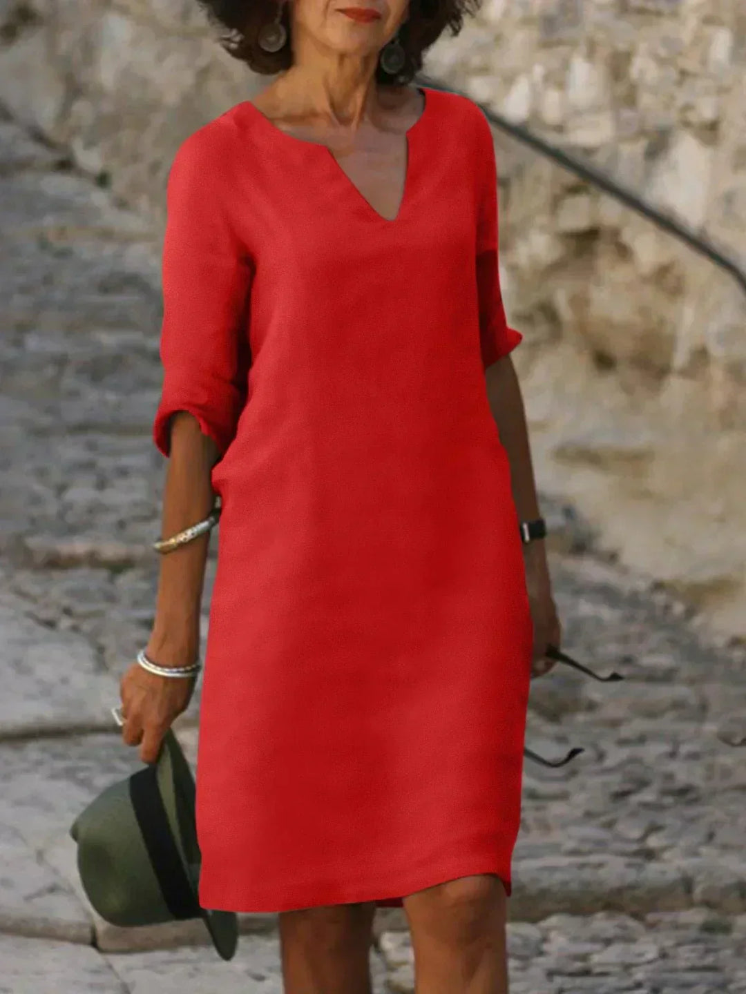 Josette™ | Elegante V-hals Jurk