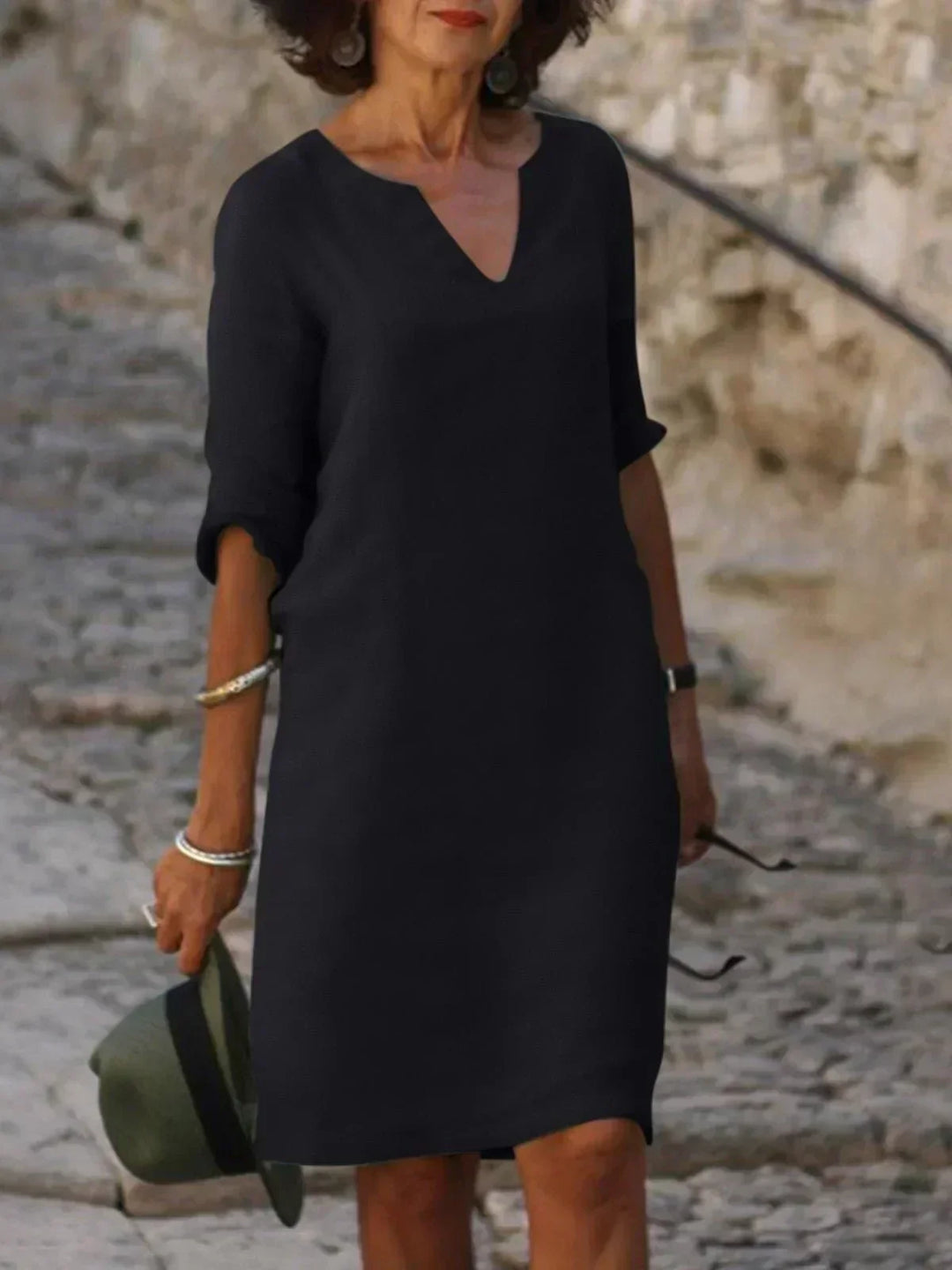 Josette™ | Elegante V-hals Jurk