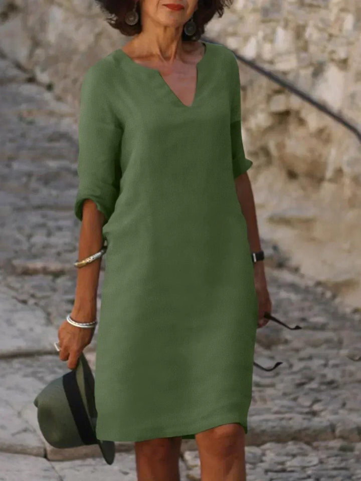 Josette™ | Elegante V-hals Jurk