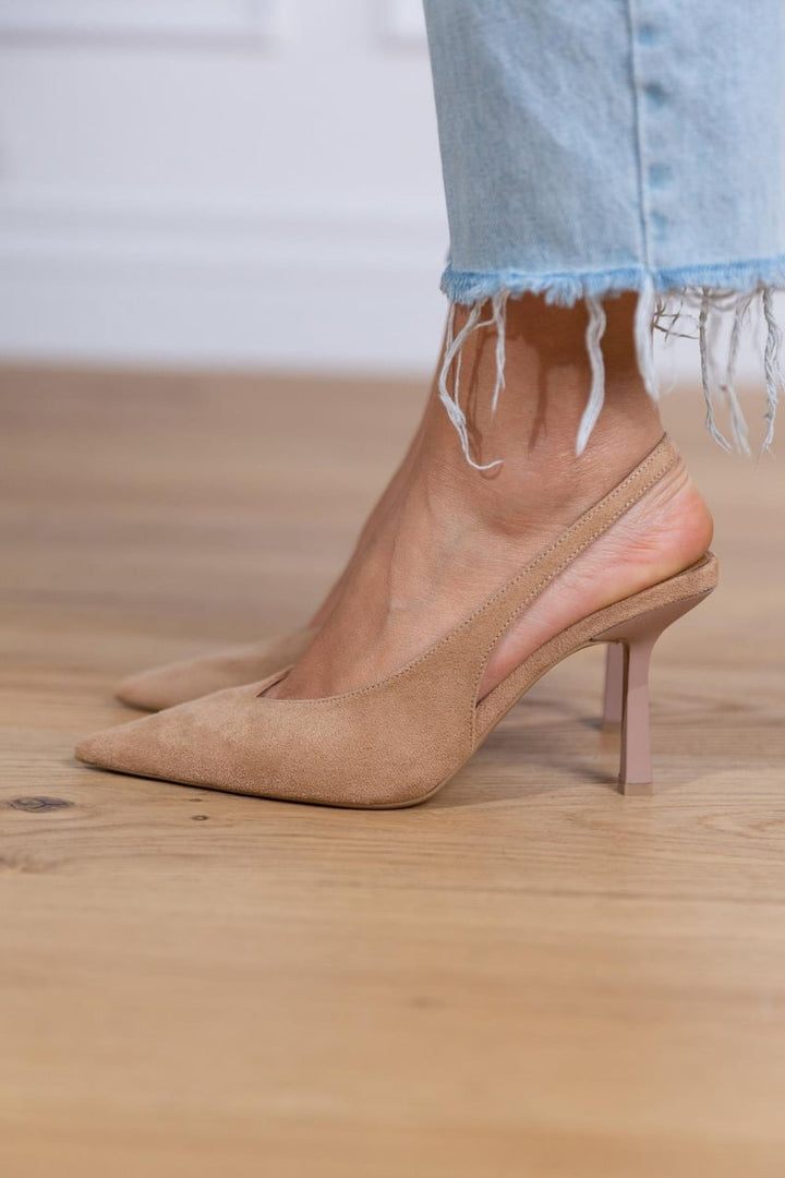 Marlena™ | Nude open hakken met fijne hak