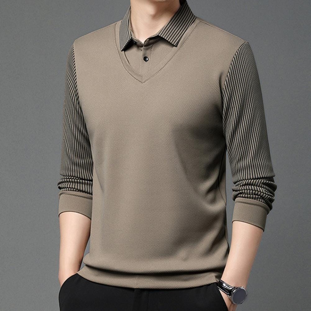 Julian™ - Elegante Gestreepte Kraag Twee Delige Shirt