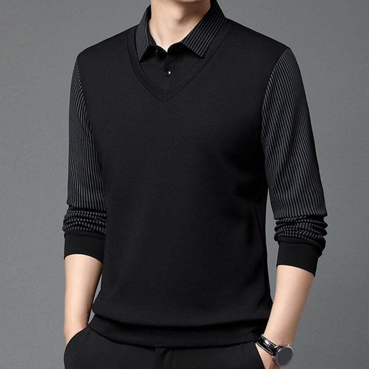Julian™ - Elegante Gestreepte Kraag Twee Delige Shirt