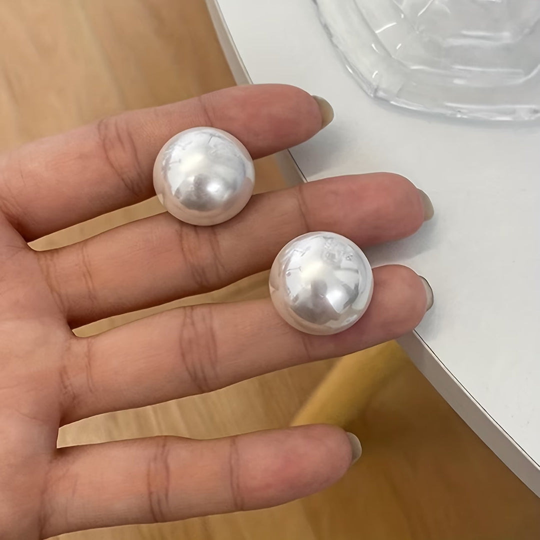 De Statement Parel Stud Oorbellen