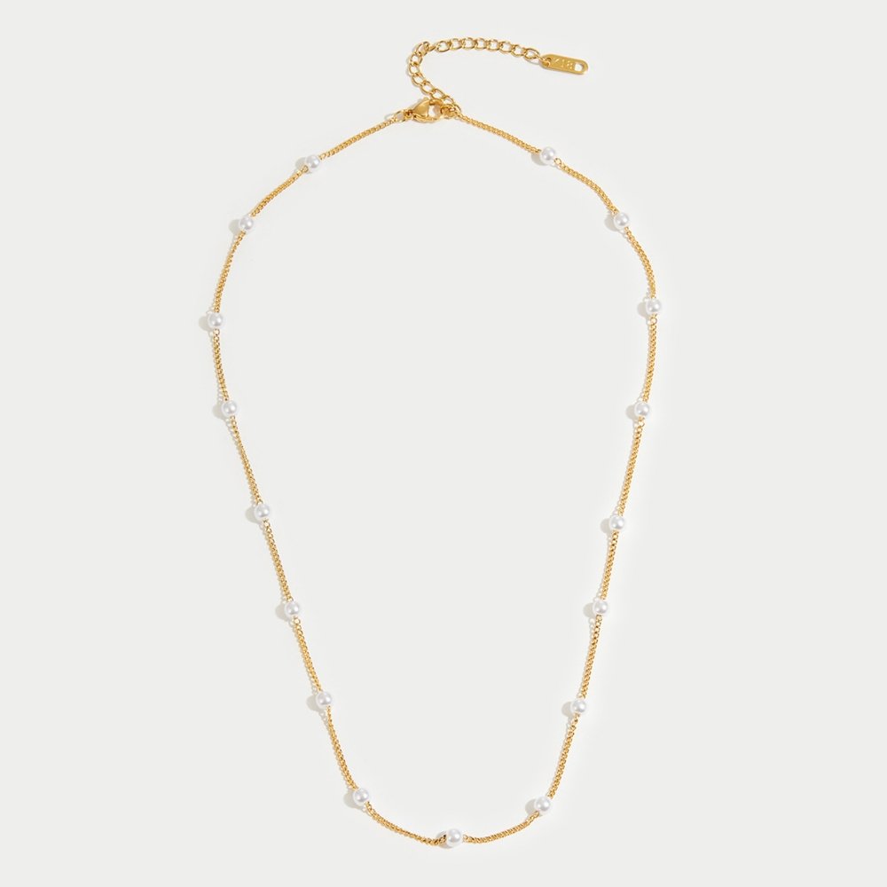 Tijdloze Pareloog Gouden Ketting