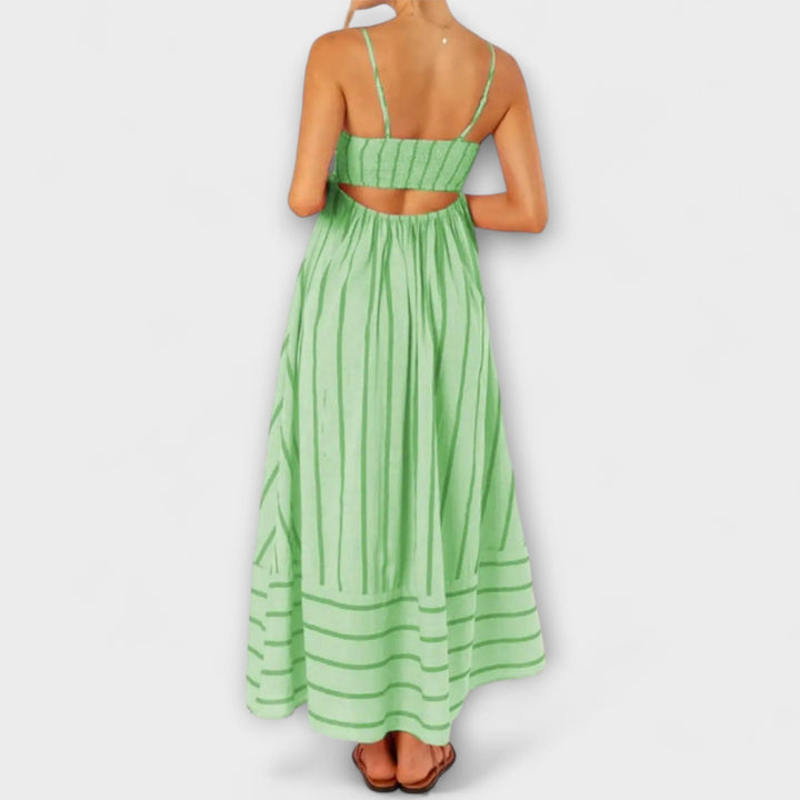 Rosa - Casual Gestreepte Jurk