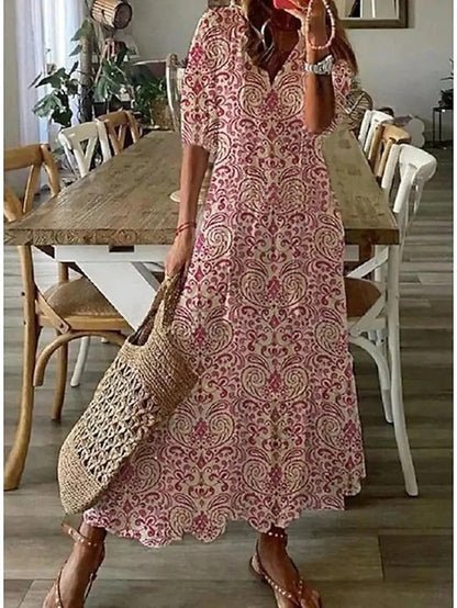 Luna | Boho Stijl Midi Jurk Zonder Inspanning