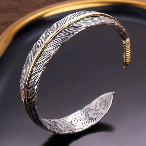Vintage Veer Cuff Verstelbare Armband
